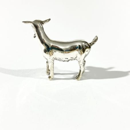 miniatura capra in argento - immagine 4