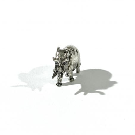 italian two-tone solid silver elephant miniature, figurine hallmarked  - Image 3