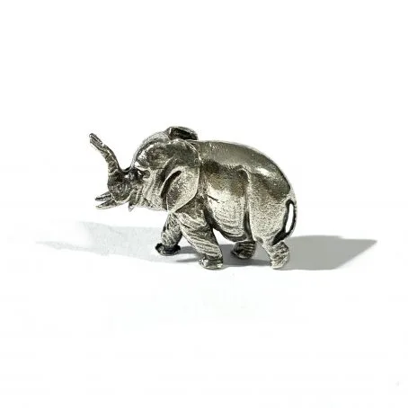 italian two-tone solid silver elephant miniature, figurine hallmarked 