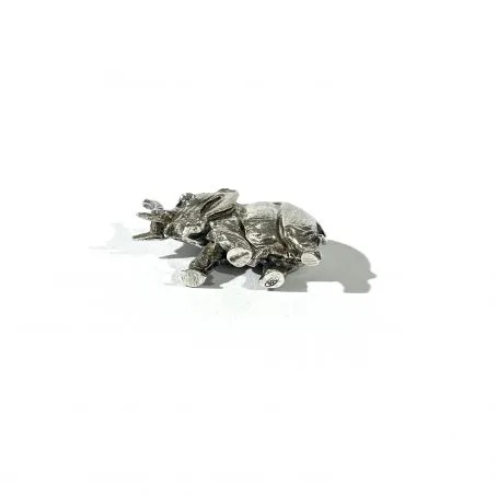 italian two-tone solid silver elephant miniature, figurine hallmarked  - Image 6