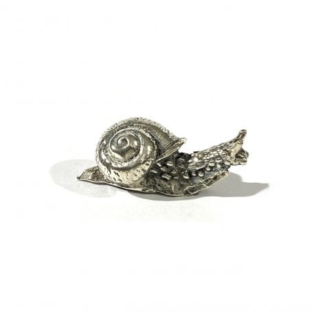 Italian vintage snail miniature in solid silver