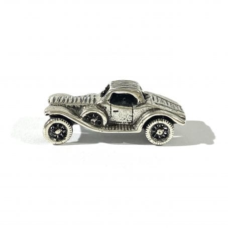 miniatura automobile retrò in argento