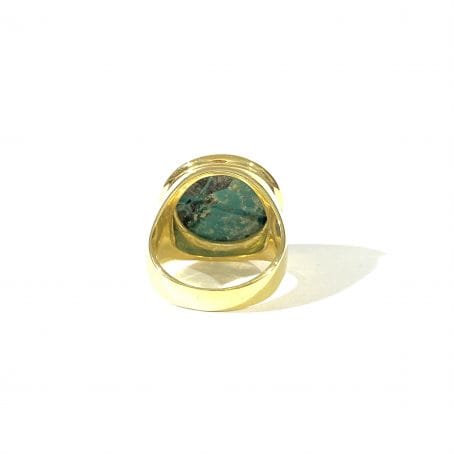anello chevalier con  turchese naturale - immagine 4
