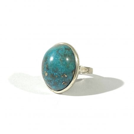 anello con  grande turchese naturale - immagine 3