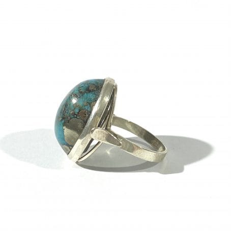anello con  grande turchese naturale - immagine 4