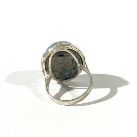 anello con  grande turchese naturale - immagine 5