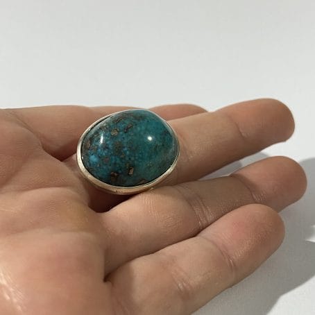 ring with large natural turquoise