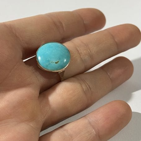 anello con  turchese naturale - immagine 2