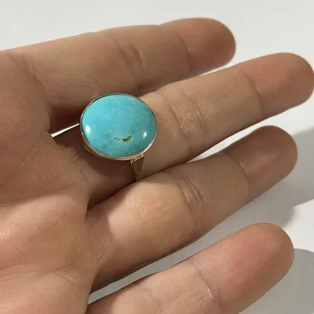 anello con  turchese naturale - immagine 2