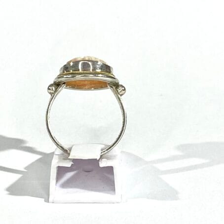 Ring with Flower Cameo - Image 4