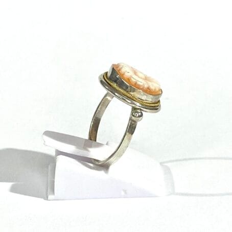 Ring with Flower Cameo - Image 5