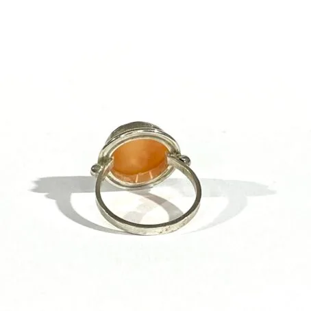 anello con cammeo fiore - immagine 6
