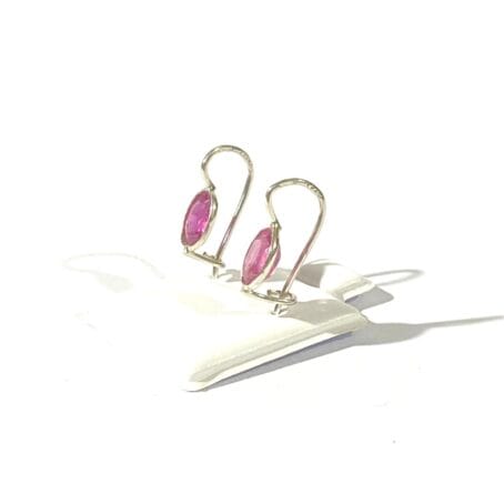 Earrings with natural rubies - Image 3