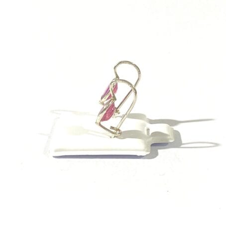 Earrings with natural rubies - Image 4
