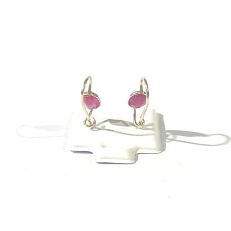 Earrings with natural rubies - Image 5
