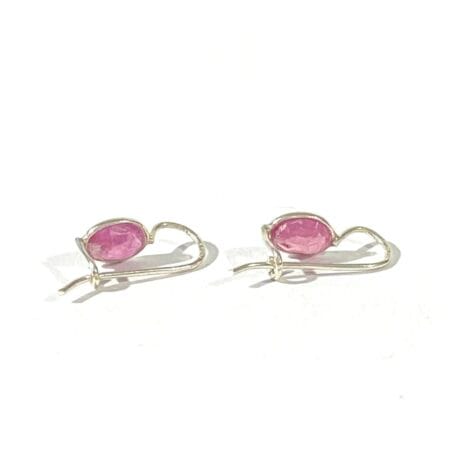 Earrings with natural rubies - Image 8