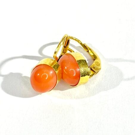 natural italian coral leverback earrings - Image 6