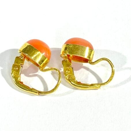 natural italian coral leverback earrings - Image 4