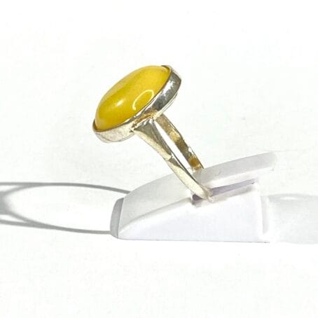 anello con ambra baltica - immagine 5