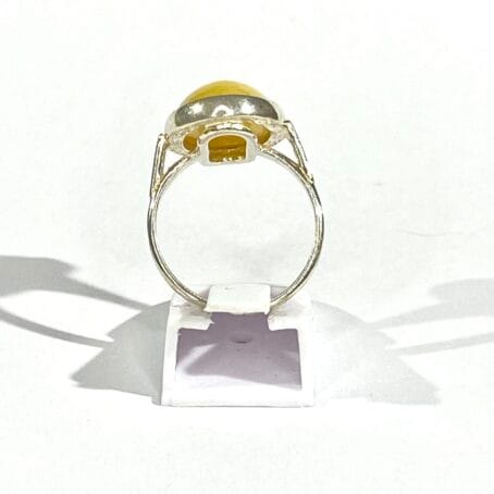 anello con ambra baltica - immagine 3