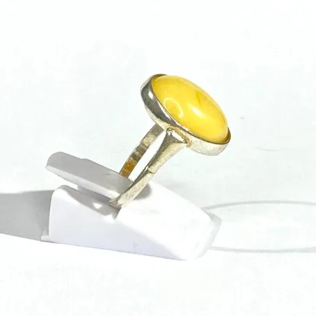 anello con ambra baltica - immagine 4