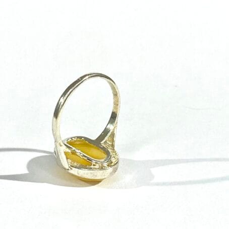 anello con ambra baltica - immagine 6
