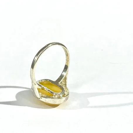 anello con ambra baltica - immagine 6