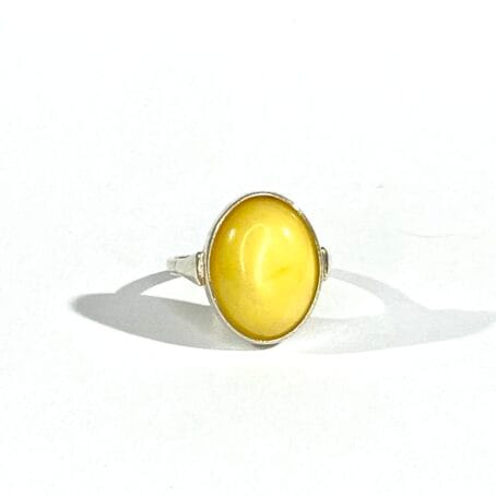 anello con ambra baltica - immagine 7