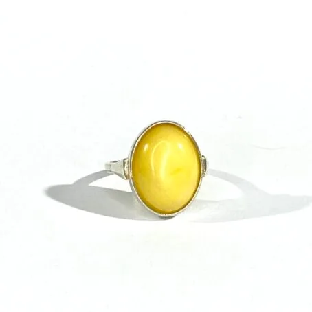 anello con ambra baltica - immagine 7