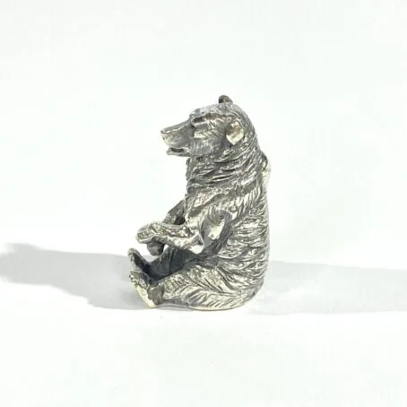 pesante miniatura orso in argento - immagine 7