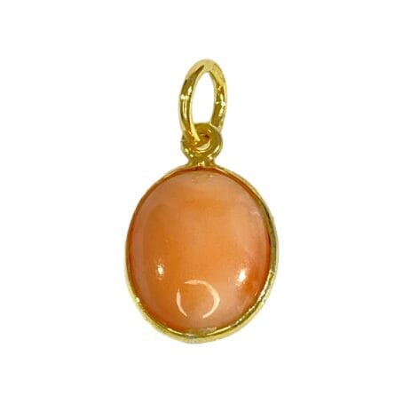 Natural pink coral pendant
