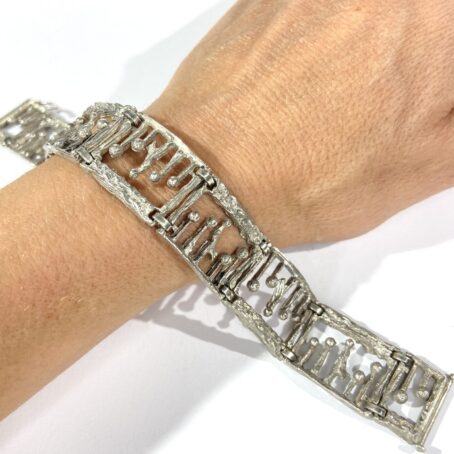 bracciale modernista in argento
